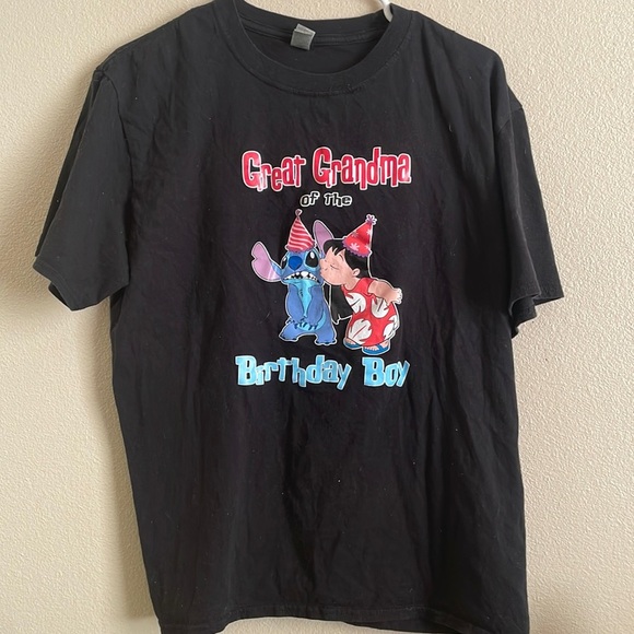 Great Grandma of the Birthday Boy Lilo and Stitch T-Shirt - Picture 1 of 6